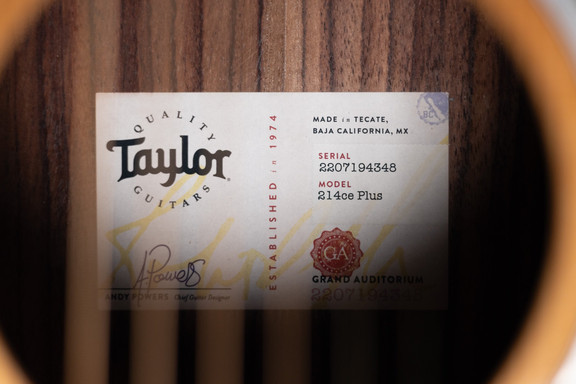 Taylor 214ce Plus Acoustic-Electric Guitar with Aerocase - Used