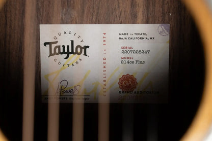 Taylor 214ce Plus Grand Auditorium Acoustic/Electric Guitar with Aerocase