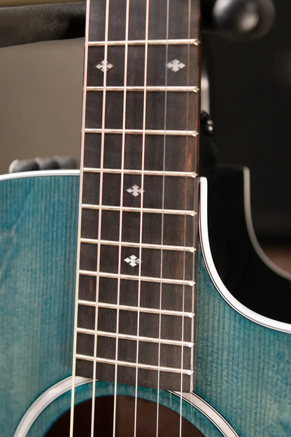 Taylor 214ce Plus Special Edition Grand Auditorium Acoustic/Electric Guitar - Trans Blue Top with Aerocase