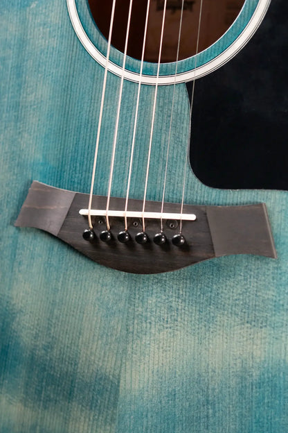 Taylor 214ce Plus Special Edition Grand Auditorium Acoustic/Electric Guitar - Trans Blue Top with Aerocase