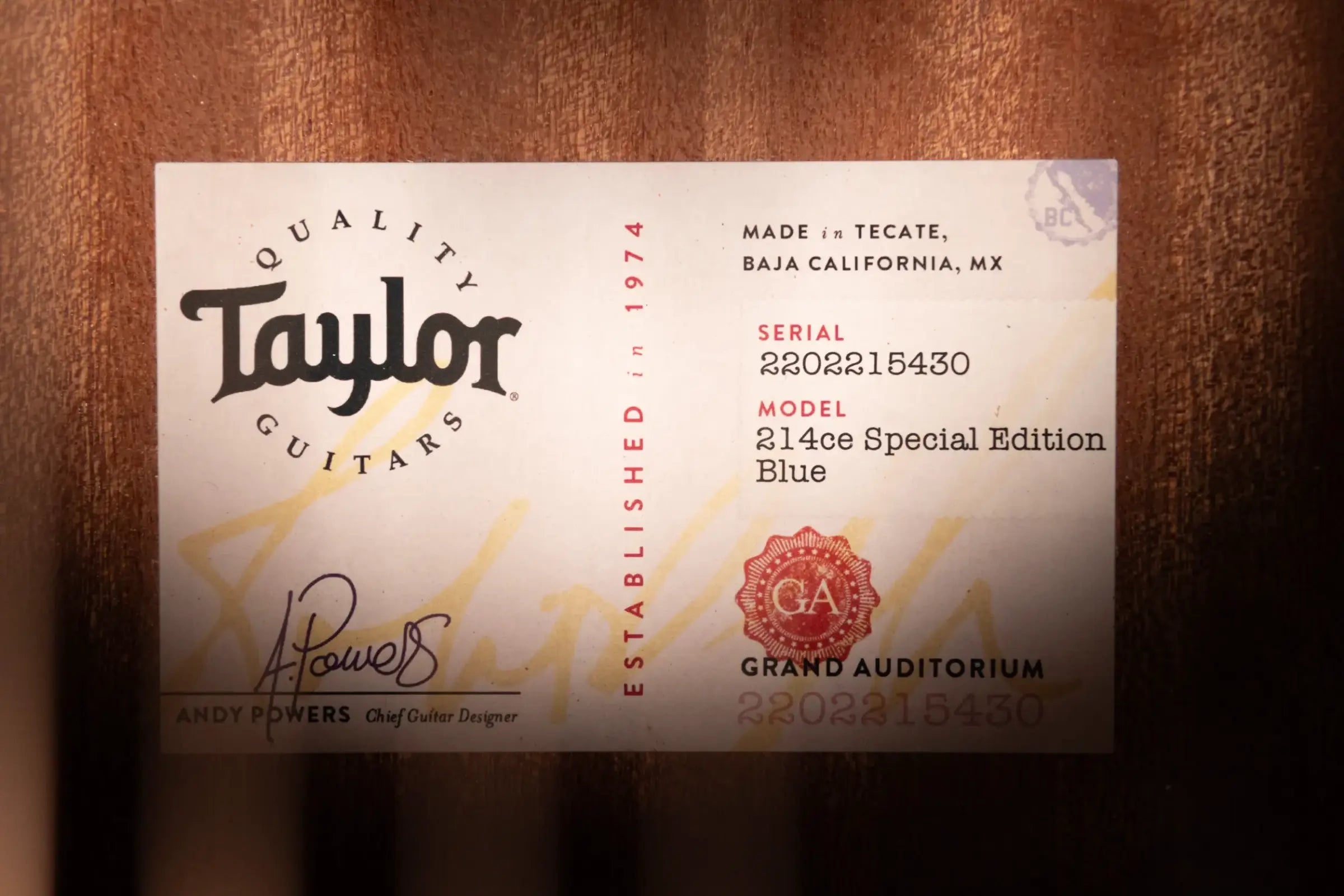 Taylor 214ce Plus Special Edition Grand Auditorium Acoustic/Electric Guitar - Trans Blue Top with Aerocase