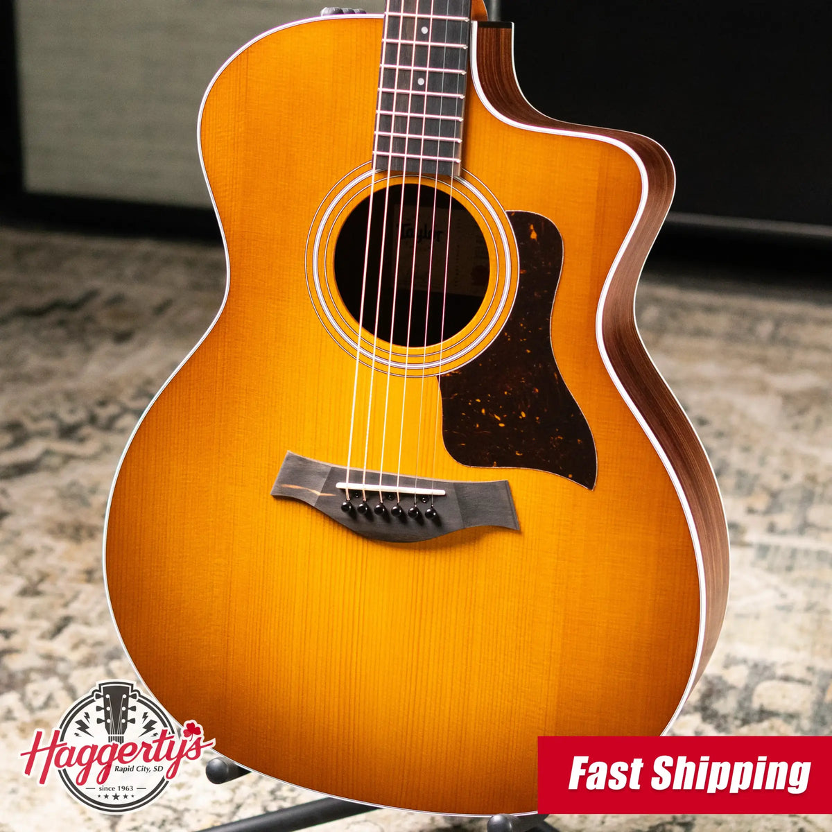 Taylor 214ce Special Edition Grand Auditorium Acoustic/Electric Guitar - Honeyburst with Gig Bag