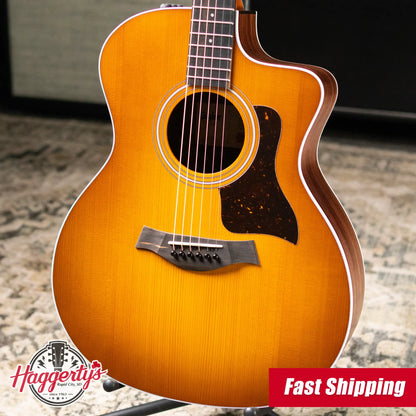 Taylor 214ce Special Edition Grand Auditorium Acoustic/Electric Guitar - Honeyburst with Gig Bag