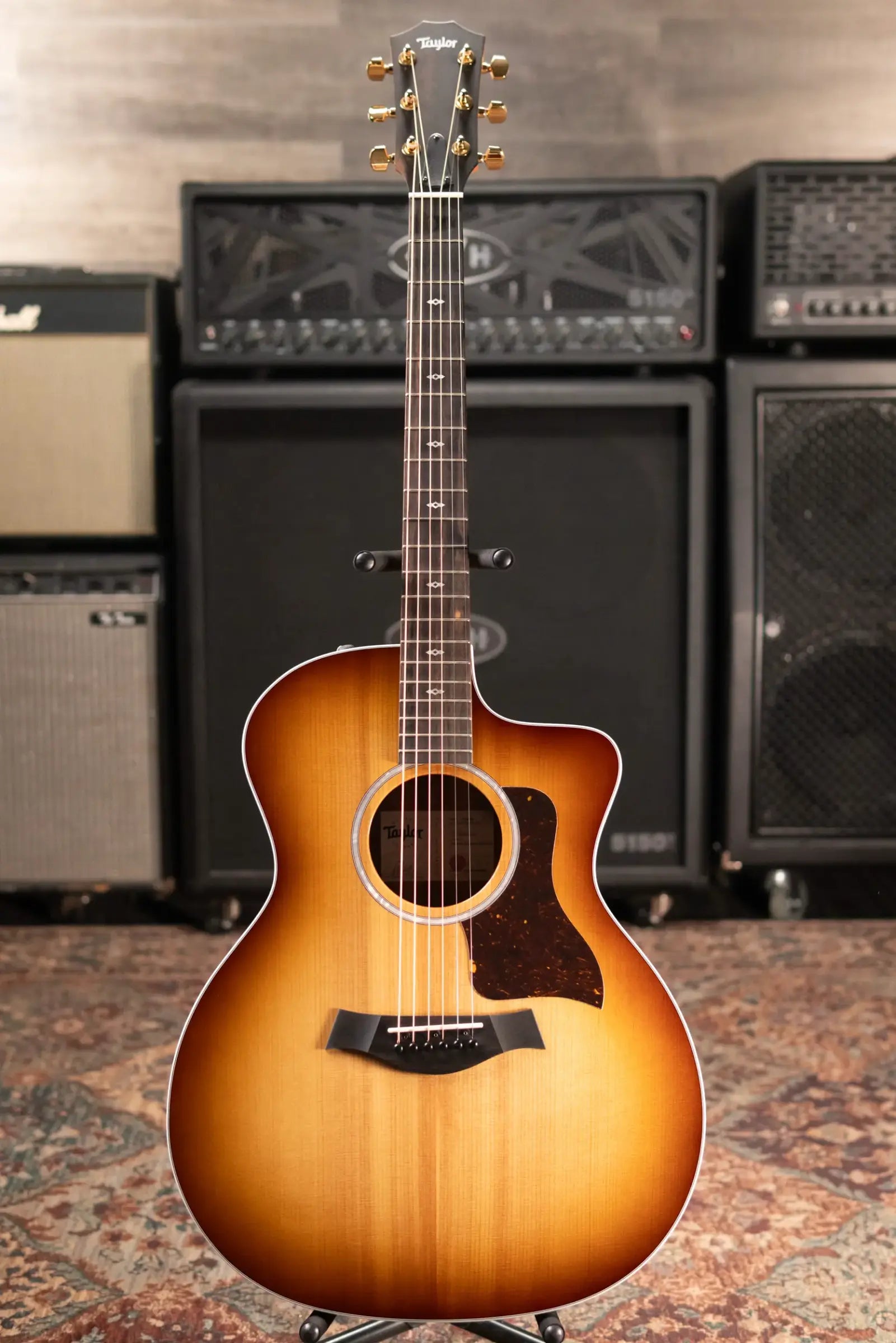 Taylor 214ce Special Edition Grand Autorium Acoustic/Electric Guitar - Satin Tigerwood with Hardshell Case