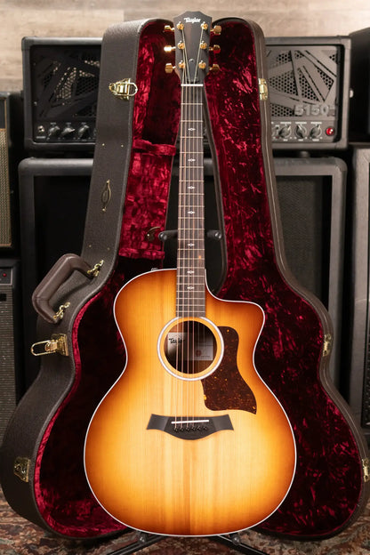 Taylor 214ce Special Edition Grand Autorium Acoustic/Electric Guitar - Satin Tigerwood with Hardshell Case