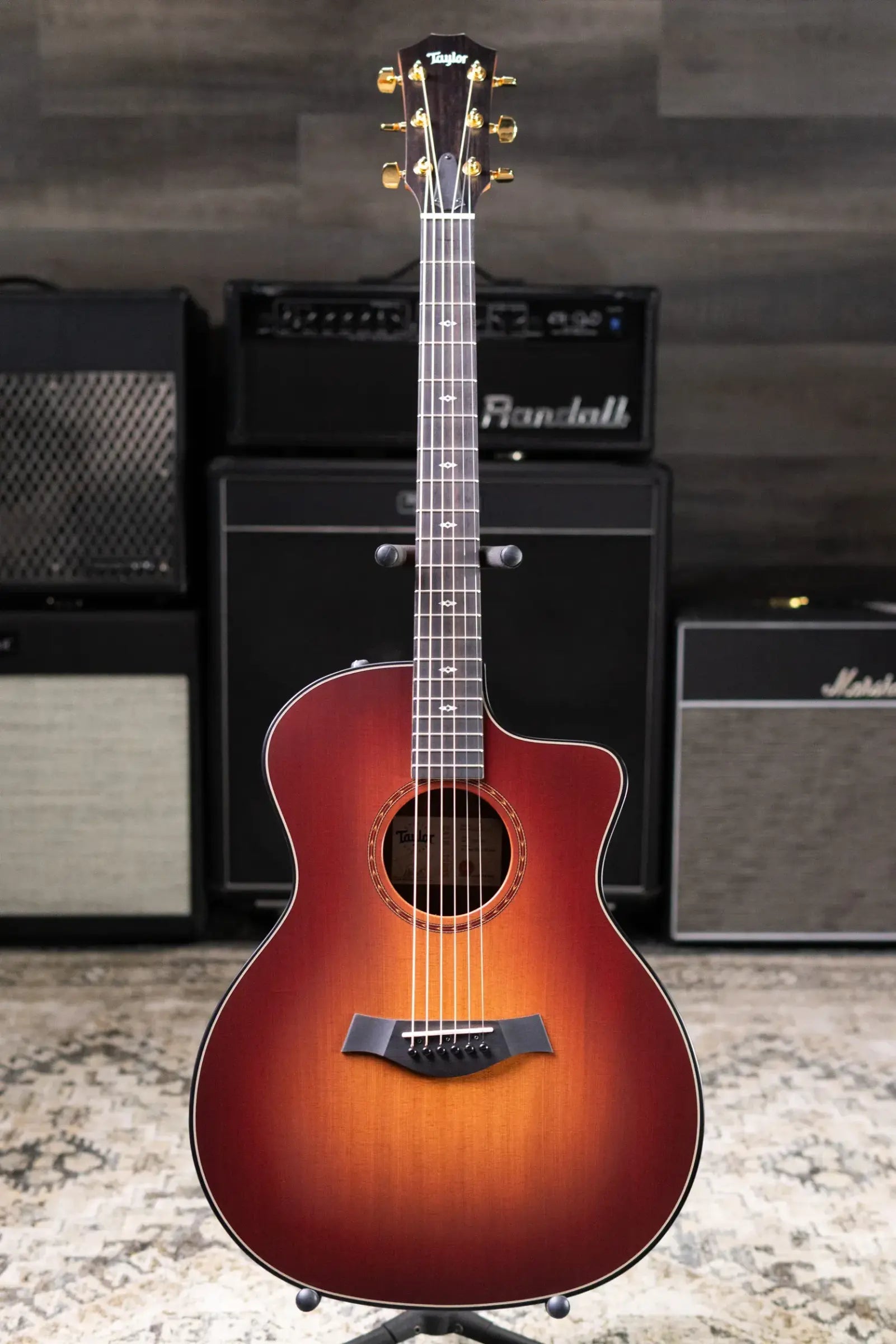 Taylor 214ce Sunset Blvd Grand Auditorium Acoustic/Electric Guitar - Sepia Burst with Gig Bag