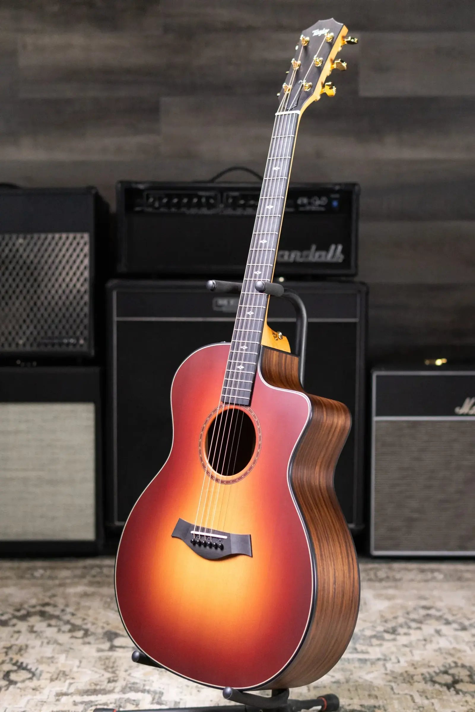 Taylor 214ce Sunset Blvd Grand Auditorium Acoustic/Electric Guitar - Sepia Burst with Gig Bag