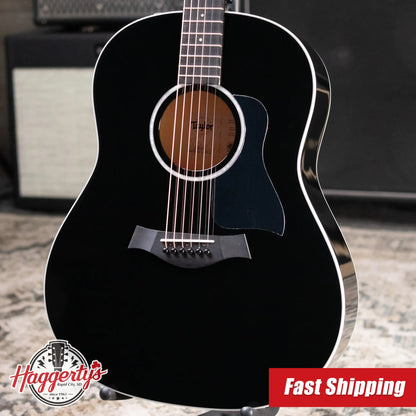 Taylor 217e-BLK Plus Grand Pacific Acoustic/Electric Guitar - Black with Aerocase - Factory Used