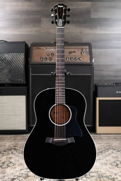 Taylor 217e-BLK Plus Grand Pacific Acoustic/Electric Guitar - Black with Aerocase - Factory Used