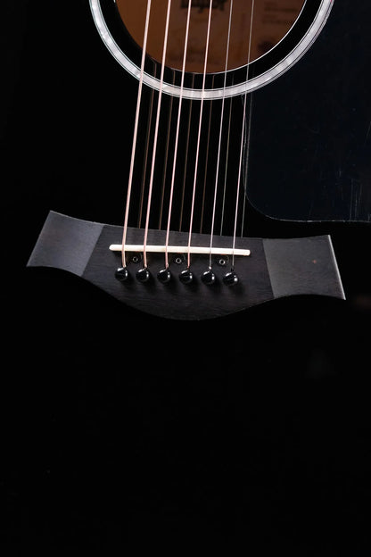 Taylor 217e-BLK Plus Grand Pacific Acoustic/Electric Guitar - Black with Aerocase - Factory Used