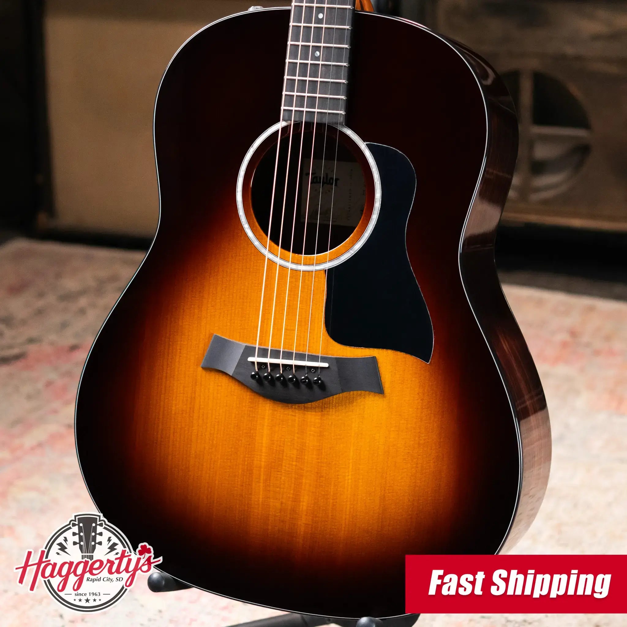 Taylor 217e Plus Grand Pacific Acoustic/Electric Guitar - Sunburst with Aerocase - Factory Demo