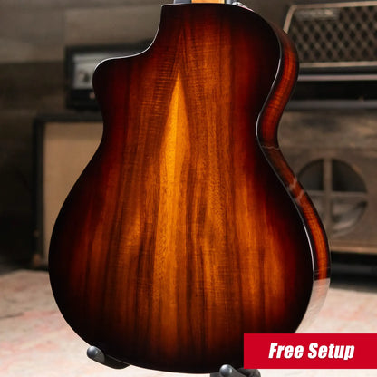 Taylor 222ce-K DLX Grand Concert Acoustic/Electric Guitar - Shaded Edgeburst with Hardshell Case