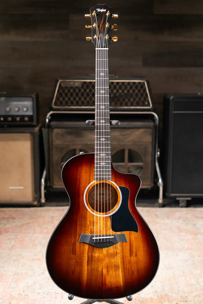 Taylor 222ce-K DLX Grand Concert Acoustic/Electric Guitar - Shaded Edgeburst with Hardshell Case