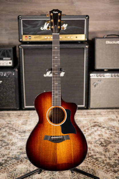 Taylor 222ce-K DLX Grand Concert Hawaiian Koa Acoustic/Electric Guitar - Shaded Edge Burst with Hardshell Case