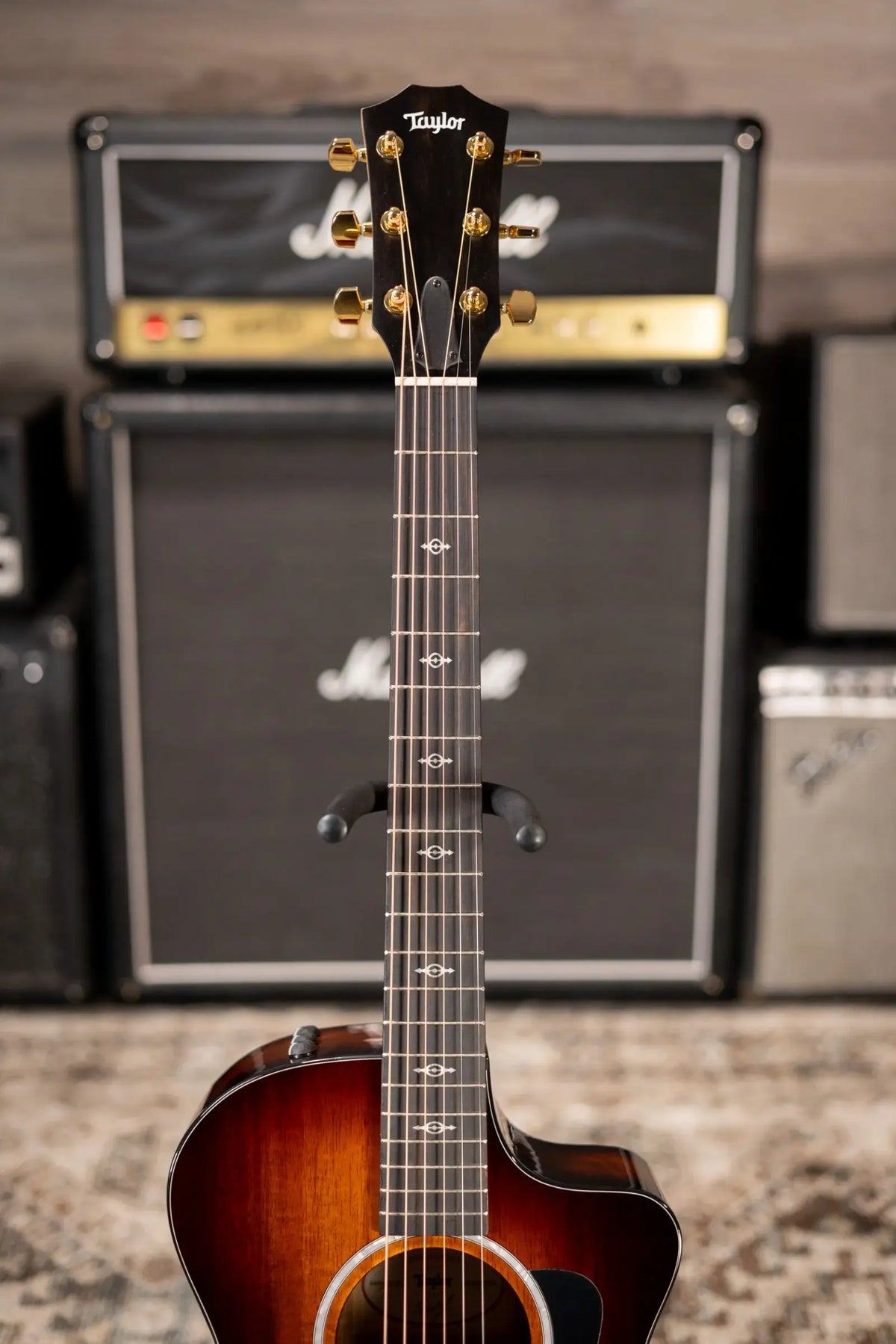 Taylor 222ce-K DLX Grand Concert Hawaiian Koa Acoustic/Electric Guitar - Shaded Edge Burst with Hardshell Case