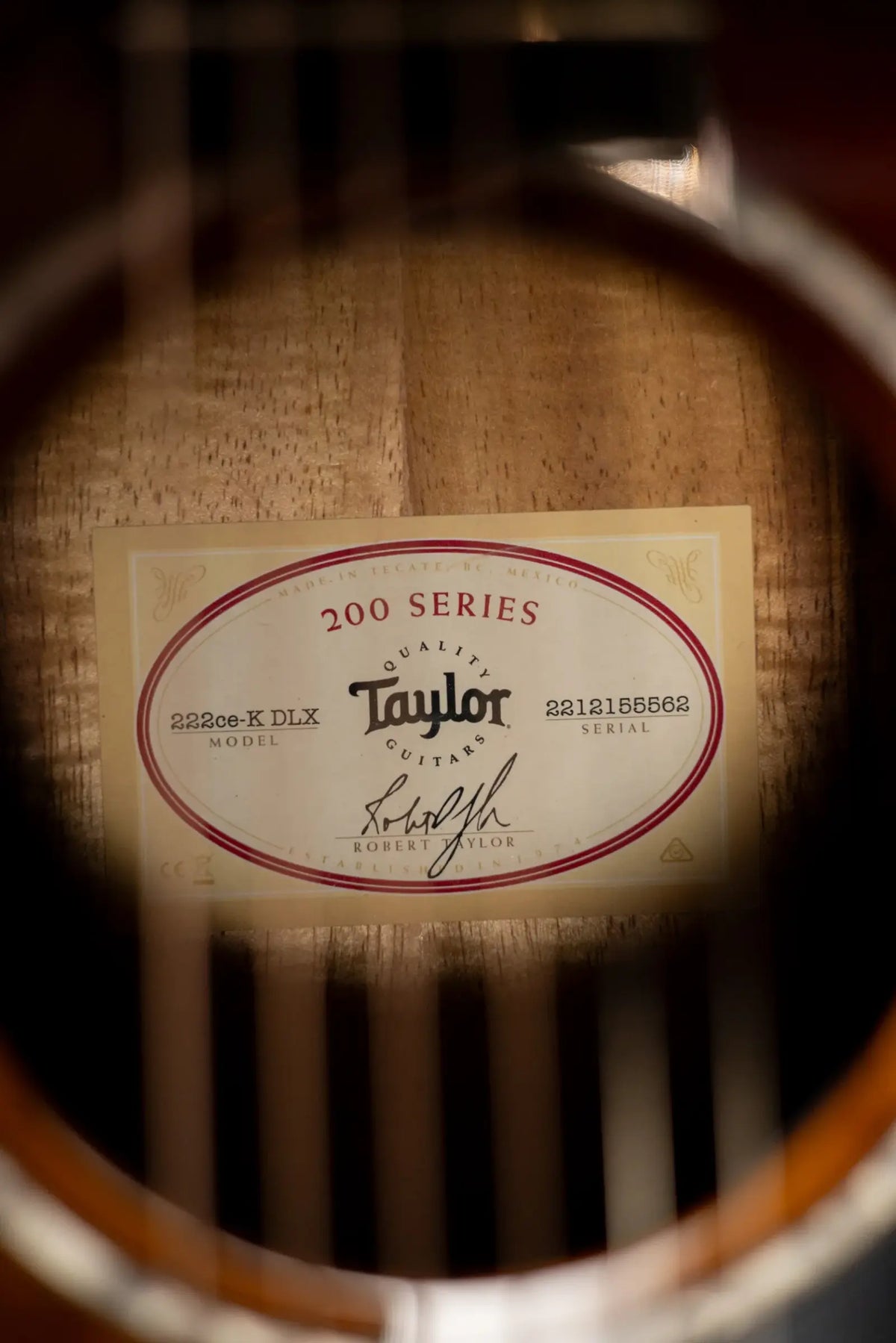 Taylor 222ce-K DLX Grand Concert Hawaiian Koa Acoustic/Electric Guitar - Shaded Edge Burst with Hardshell Case