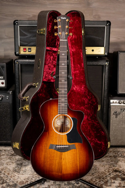Taylor 222ce-K DLX Grand Concert Hawaiian Koa Acoustic/Electric Guitar - Shaded Edge Burst with Hardshell Case
