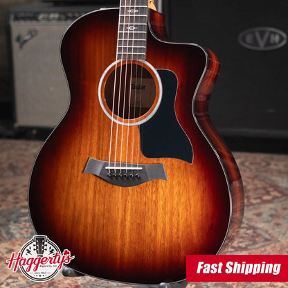 Taylor 224ce-K DLX Grand Auditorium Acoustic/Electric Guitar - Shaded Edgeburst with Hardshell Case