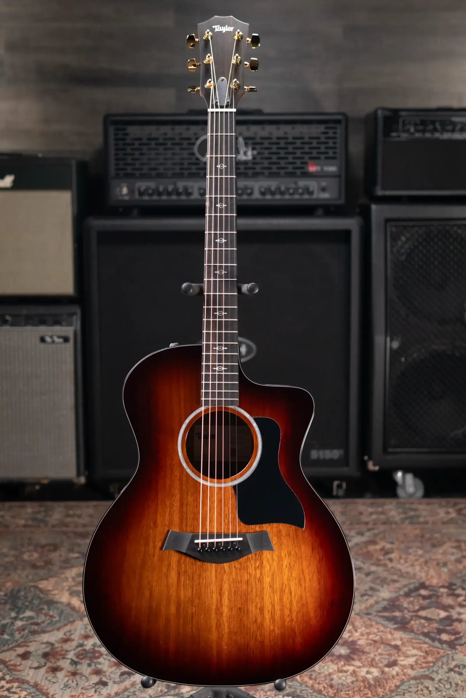 Taylor 224ce-K DLX Grand Auditorium Acoustic/Electric Guitar - Shaded Edgeburst with Hardshell Case