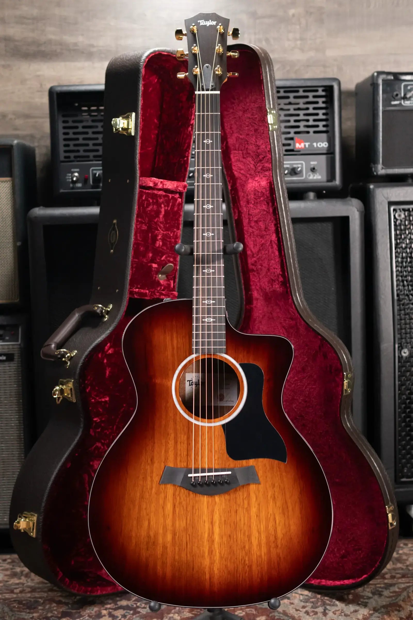 Taylor 224ce-K DLX Grand Auditorium Acoustic/Electric Guitar - Shaded Edgeburst with Hardshell Case