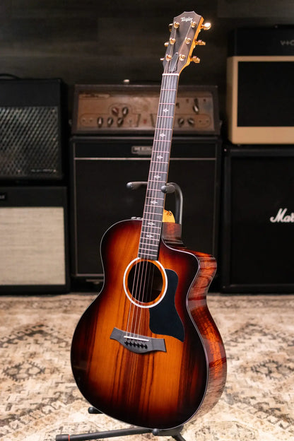 Taylor 224ce-K DLX Grand Auditorium Acoustic/Electric Guitar - Shaded Edgeburst with Hardshell Case - Floor Model Demo
