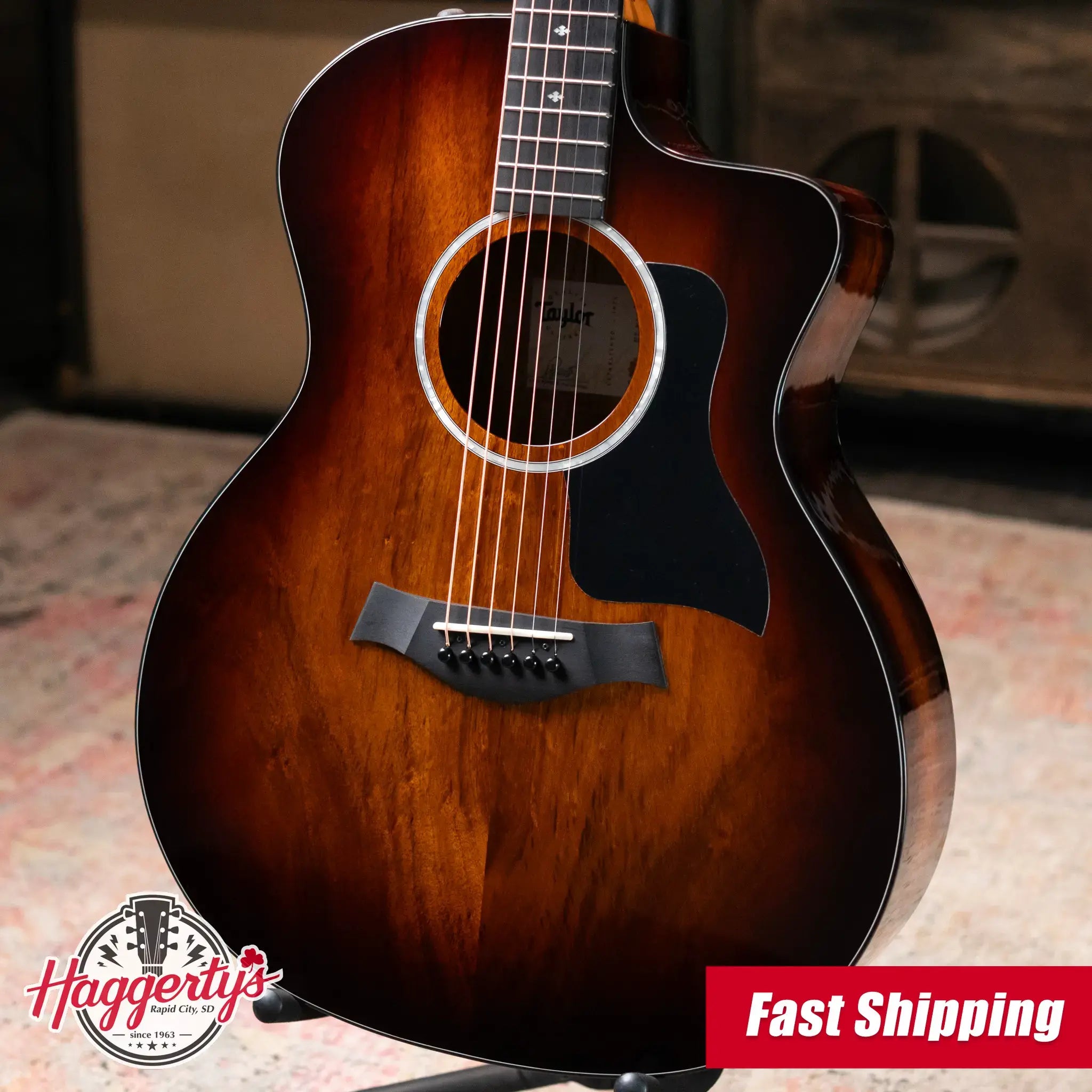 Taylor 224ce-K DLX Grand Auditorium Acoustic/Electric Guitar with Hardshell Case - Factory Demo