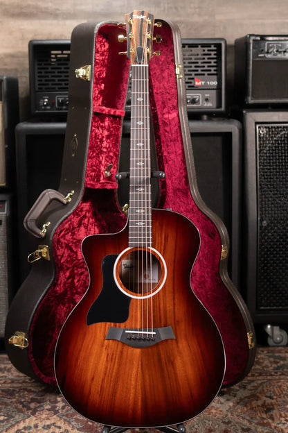 Taylor 224ce-K DLX Left-Handed Grand Auditorium Acoustic/Electric Guitar - Shaded Edge Burst with Hardshell Case