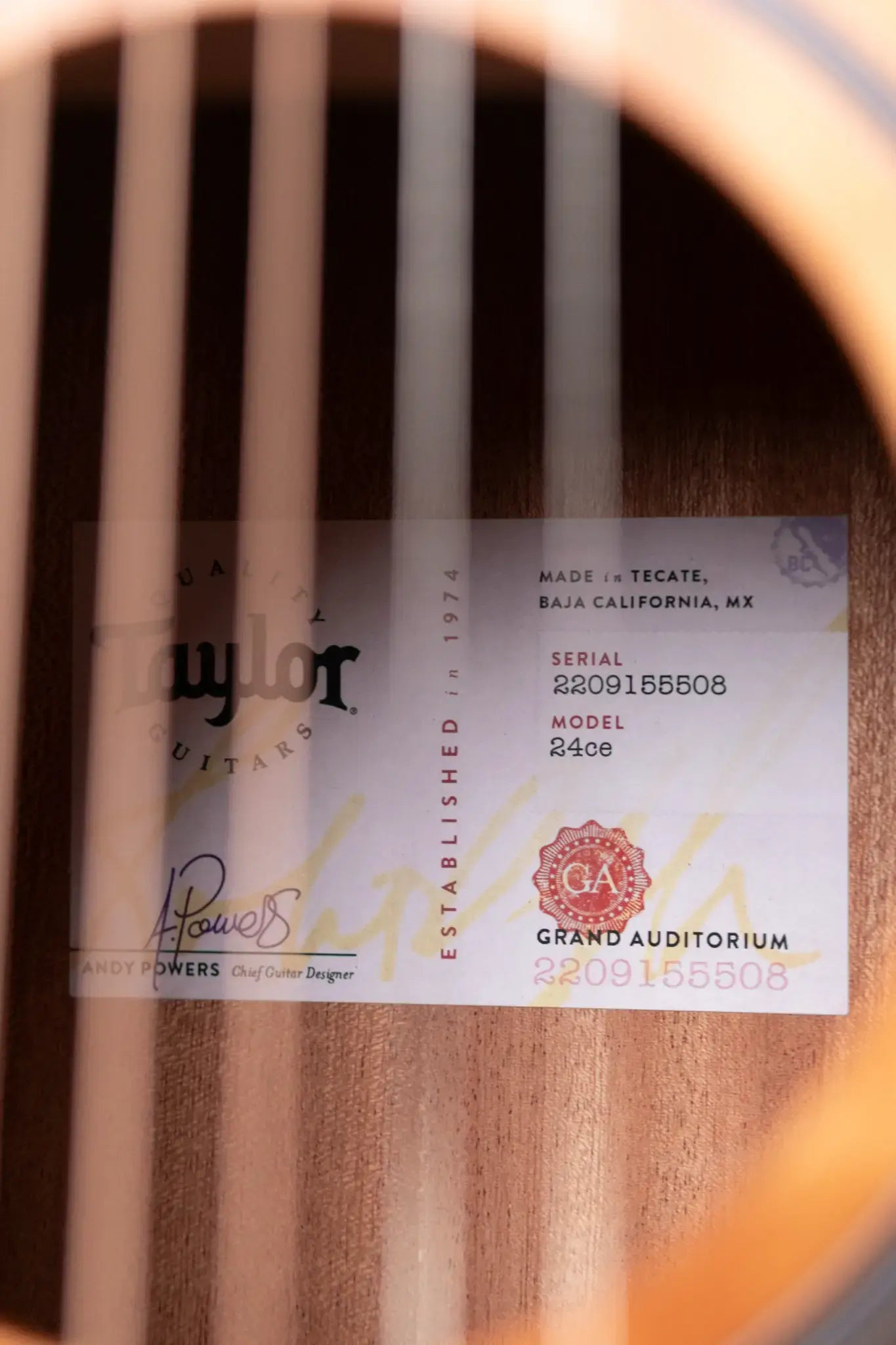 Taylor 24ce Grand Auditorium Acoustic/Electric Guitar with Gig Bag