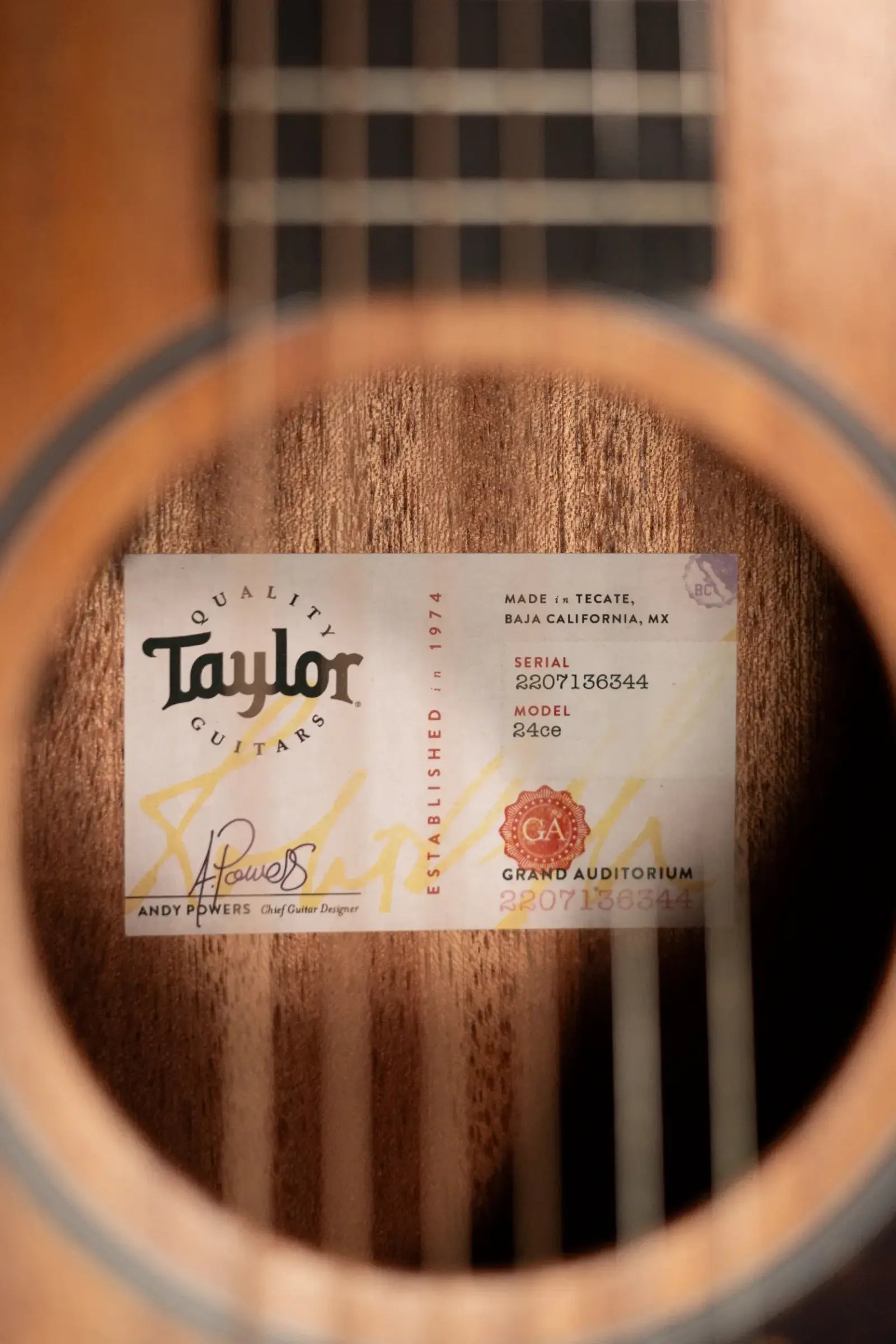 Taylor 24ce Grand Auditorium Acoustic/Electric Guitar with Gig Bag