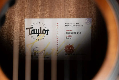 Taylor 24ce Grand Auditorium Acoustic-Electric Guitar with Gig Bag - Floor Demo