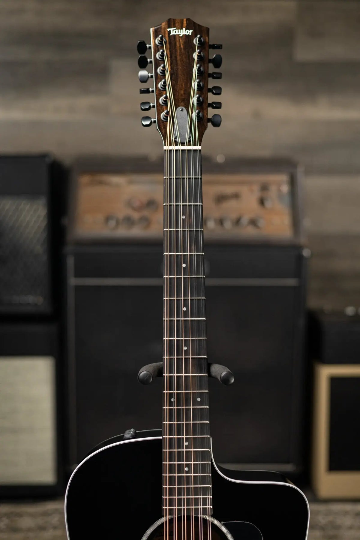 Taylor 250ce-BLK Plus 12-String Acoustic/Electric Guitar - Black with Aerocase - Factory Demo
