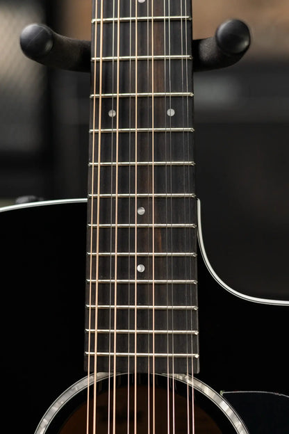 Taylor 250ce-BLK Plus 12-String Acoustic/Electric Guitar - Black with Aerocase - Factory Demo