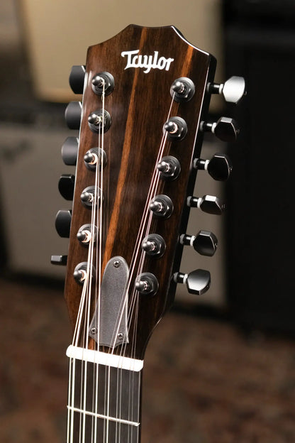 Taylor 250ce-BLK Plus 12-String Dreadnought Acoustic/Electric Guitar - Black with Aerocase - Factory Demo