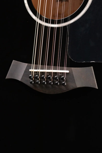 Taylor 250ce-BLK Plus 12-String Dreadnought Acoustic/Electric Guitar - Black with Aerocase - Factory Demo