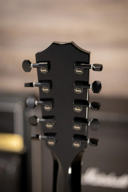 Taylor 250ce Plus BLK Bajo Quinto Acoustic/Electric Guitar - Black with Aerocase - Factory Demo