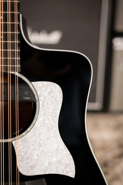 Taylor 250ce Plus BLK Bajo Quinto Acoustic/Electric Guitar - Black with Aerocase - Factory Demo