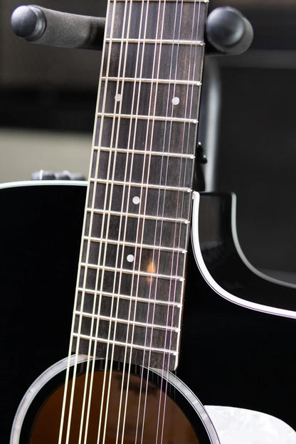 Taylor 250ce Plus BLK Doce Doble Acoustic/Electric Guitar - Black with Aerocase - Factory Demo