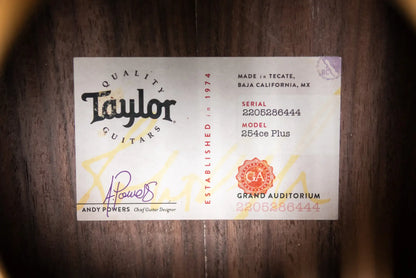 Taylor 254ce Plus Left-Hand 12-String Grand Auditorium Acoustic/Electric Guitar with Aerocase