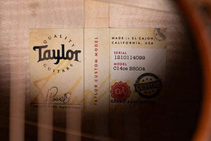 Taylor '25 Catch Custom C14ce #4 Grand Auditorium Maple/Sitka Acoustic/Electric Guitar with Hardshell Case