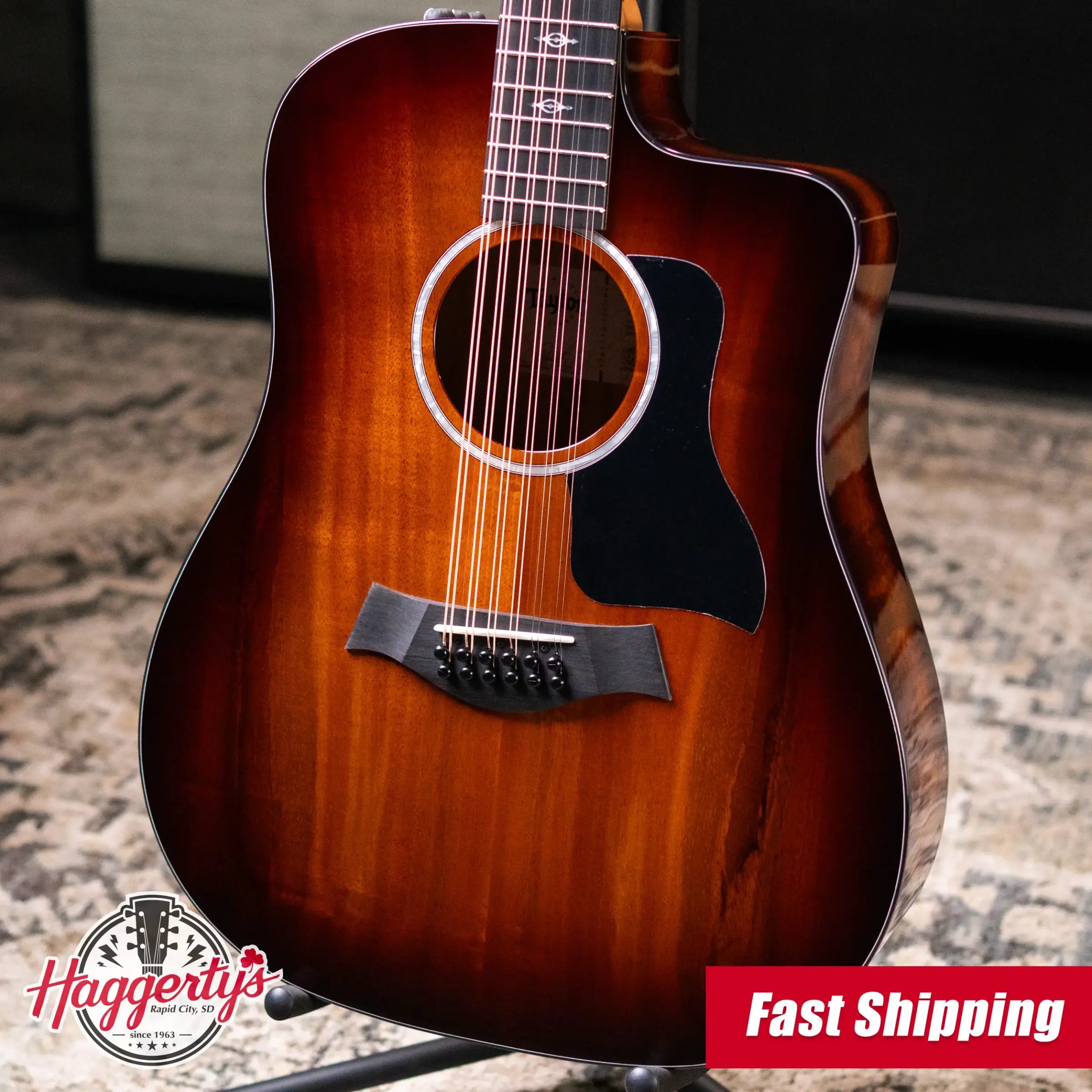 Taylor 260ce-K DLX Doce Doble Acoustic/Electric Guitar with Hardshell Case - Factory Demo