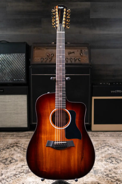 Taylor 260ce-K DLX Doce Doble Acoustic/Electric Guitar with Hardshell Case - Factory Demo