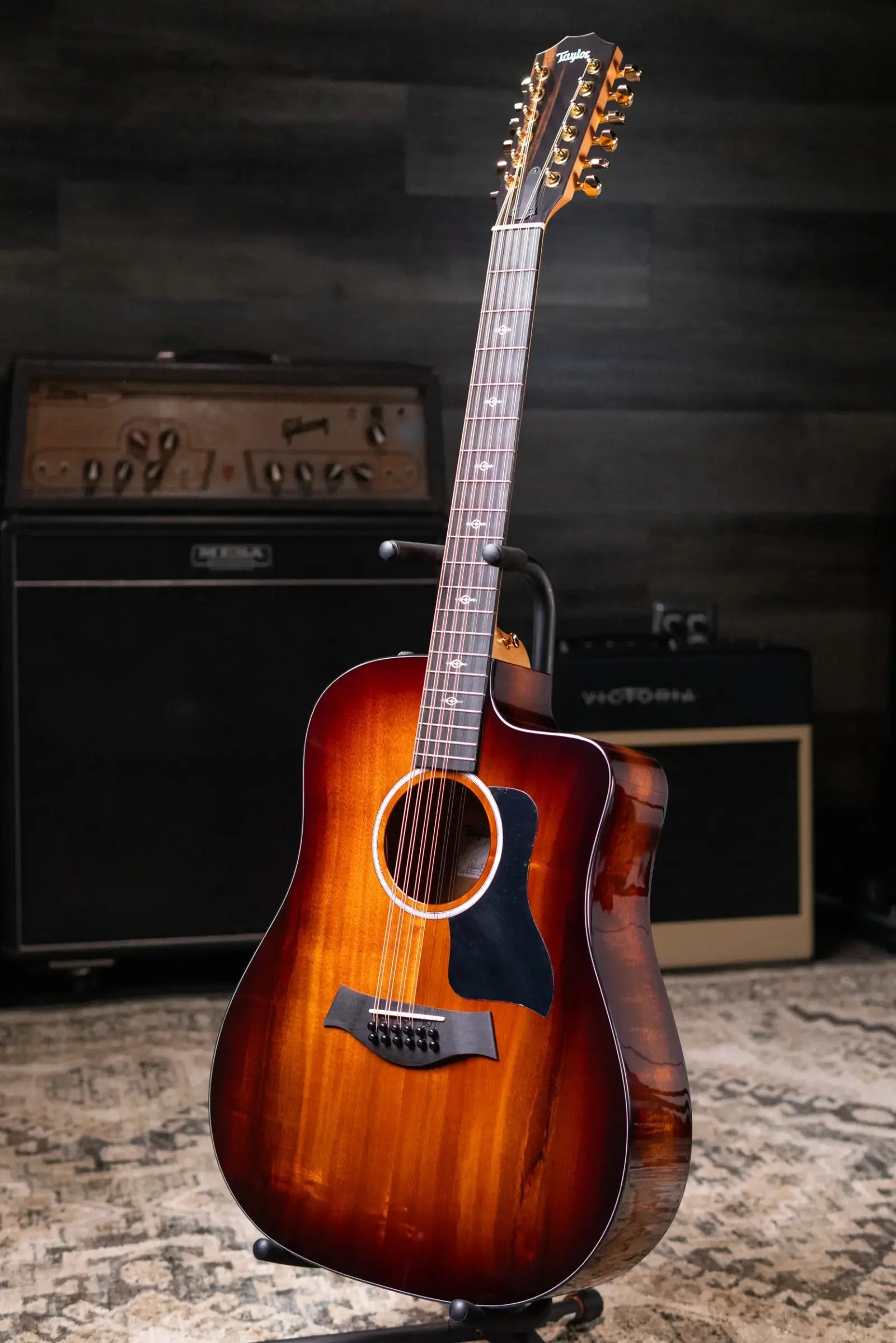 Taylor 260ce-K DLX Doce Doble Acoustic/Electric Guitar with Hardshell Case - Factory Demo