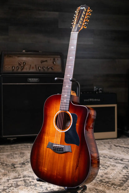Taylor 260ce-K DLX Doce Doble Acoustic/Electric Guitar with Hardshell Case - Factory Demo