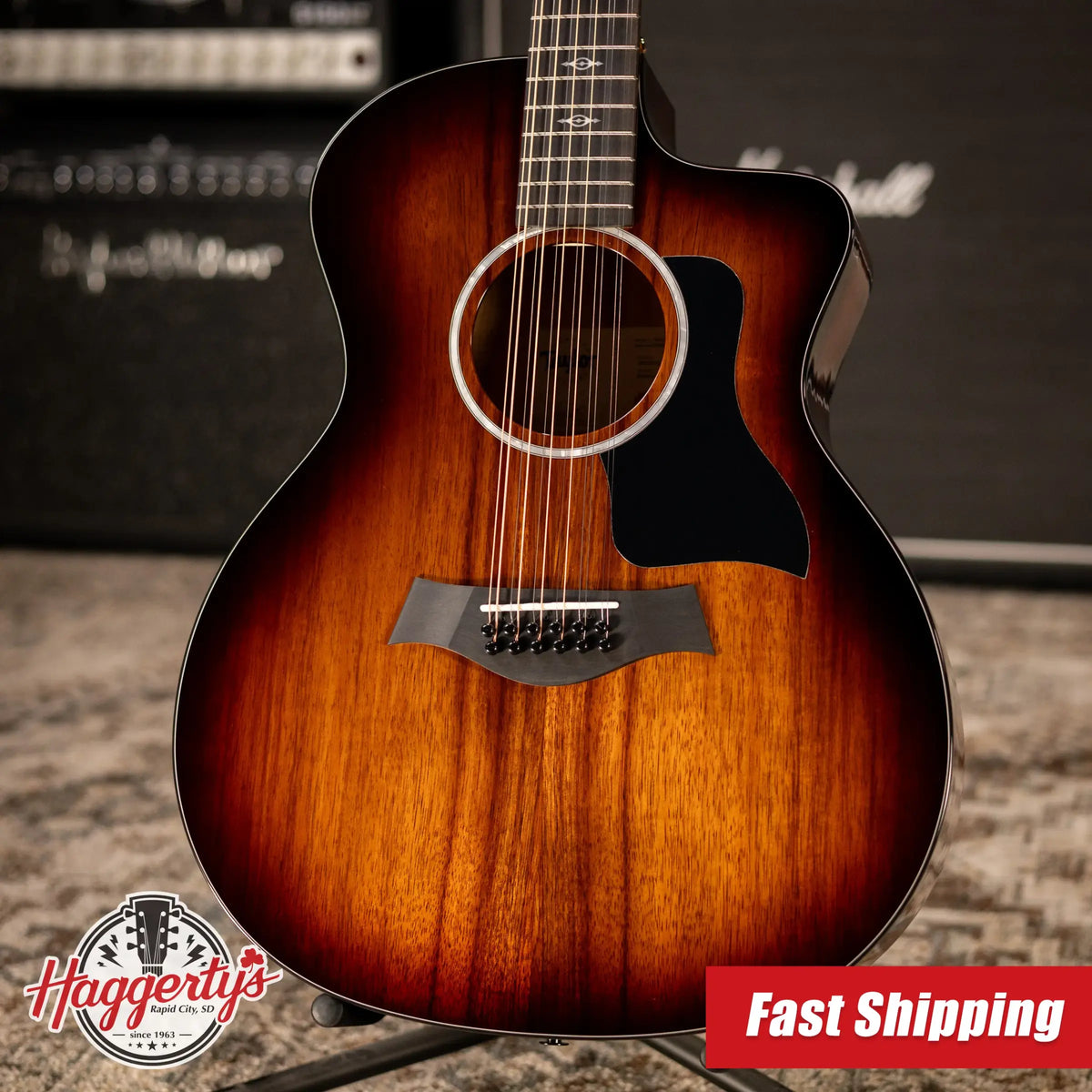 Taylor 264ce-K DLX 12-String Grand Auditorium Acoustic/Electric Guitar with Hardshell Case