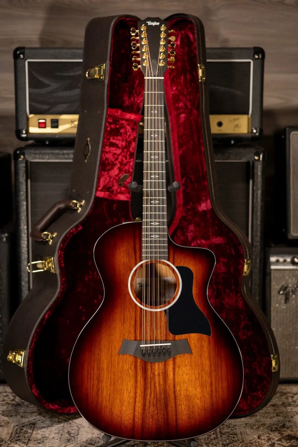 Taylor 264ce-K DLX 12-String Grand Auditorium Acoustic/Electric Guitar with Hardshell Case