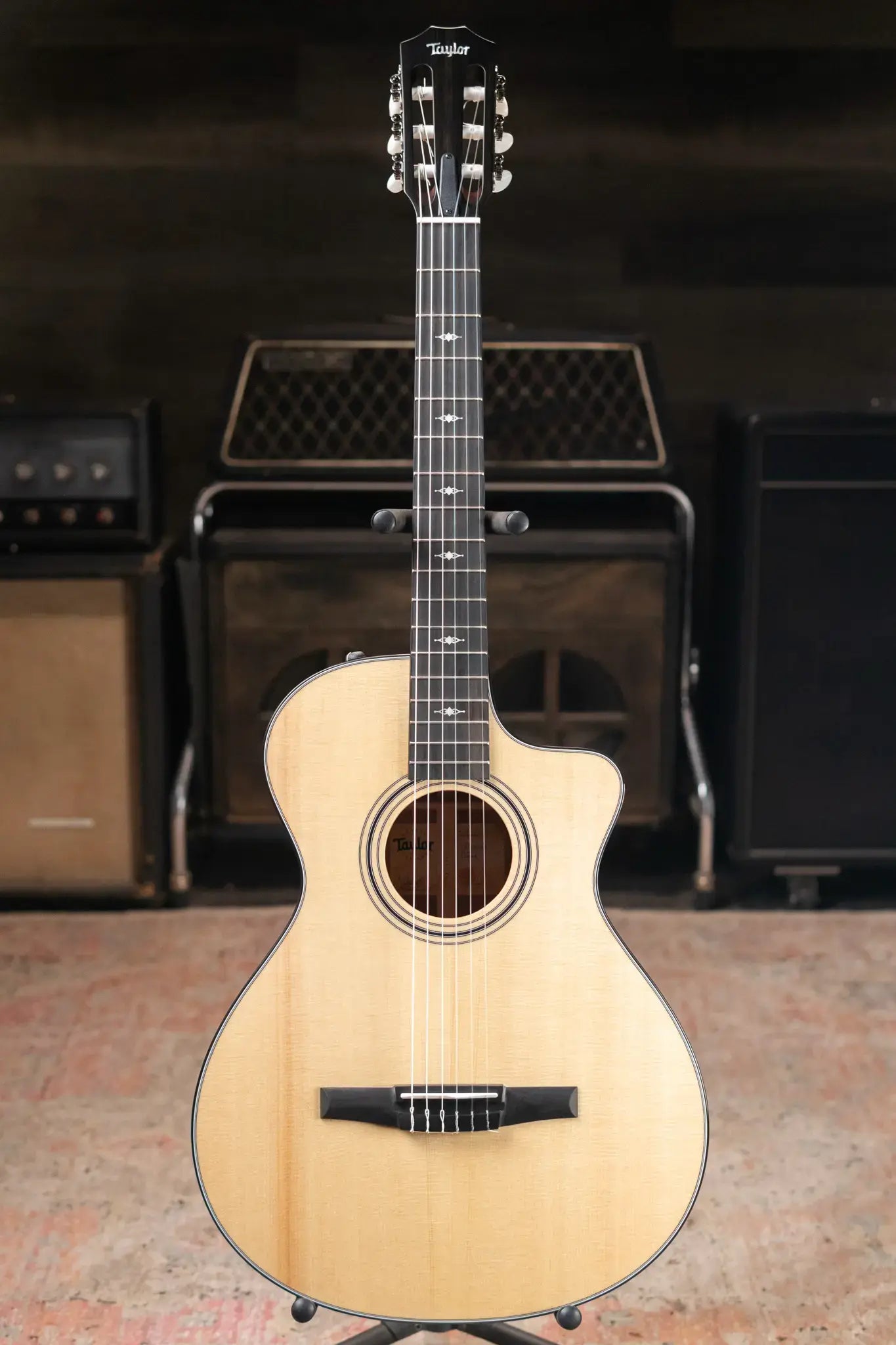 Taylor 312ce-N Nylon Grand Concert Acoustic/Electric Guitar with Hardshell Case