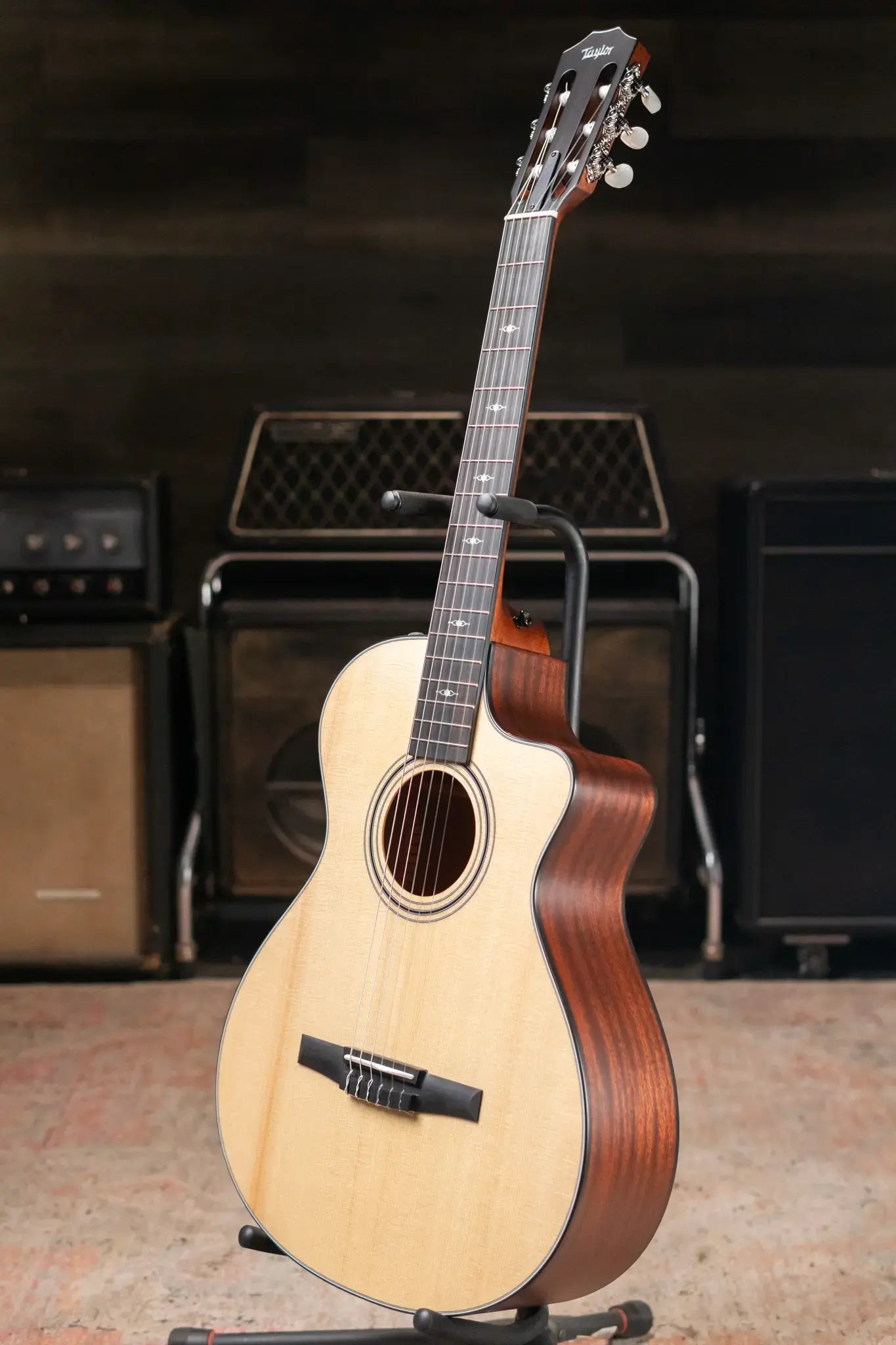 Taylor 312ce-N Nylon Grand Concert Acoustic/Electric Guitar with Hardshell Case