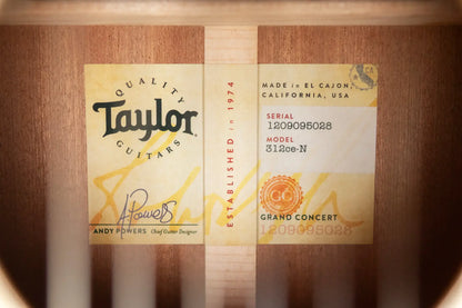 Taylor 312ce-N Nylon Grand Concert Acoustic/Electric Guitar with Hardshell Case