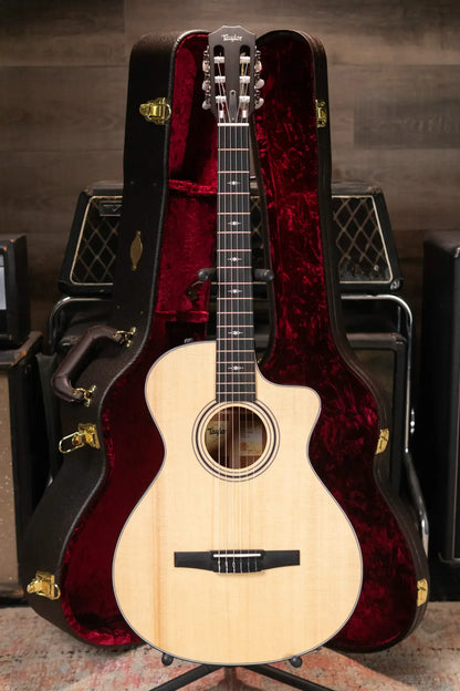 Taylor 312ce-N Nylon Grand Concert Acoustic/Electric Guitar with Hardshell Case