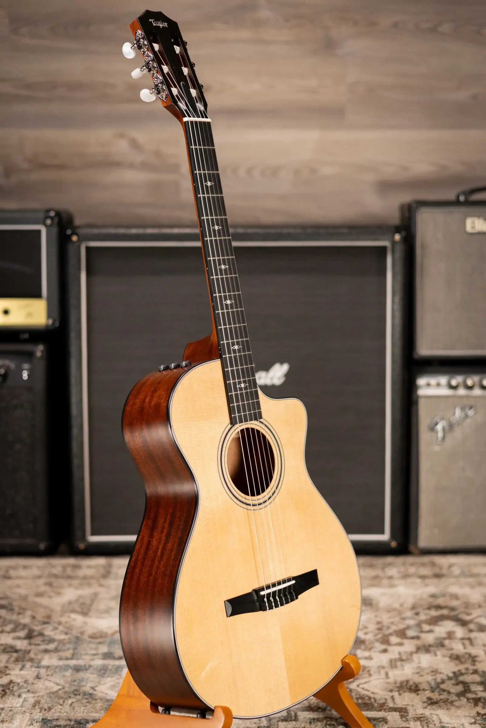 Taylor 312ce-N Nylon Grand Concert Acoustic/Electric Guitar with Hardshell Case